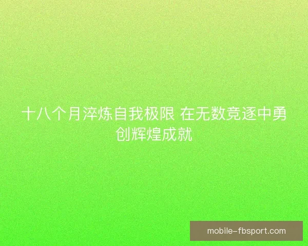 十八个月淬炼自我极限 在无数竞逐中勇创辉煌成就